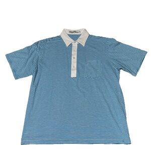 Criquet Pocket Polo Shirt Men's SZ L Blue Short Sleeve Golf Pima Cotton Casual